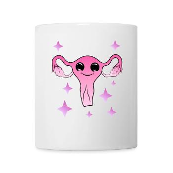 niedlicher Uterus Cuterus Feminismus - Tasse - Weiß - Vorne