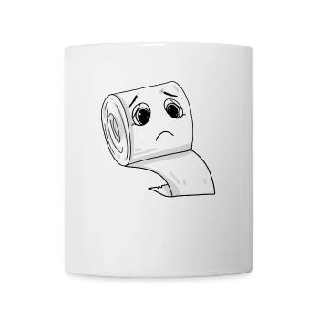 papier toilette triste - Mug blanc - blanc - Devant