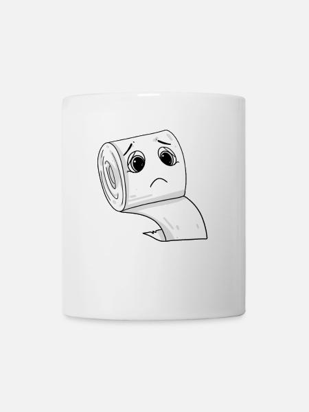 trauriges toilettenpapier - Tasse - Weiß