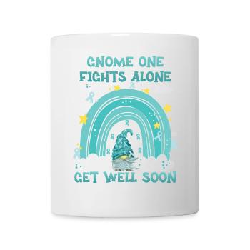 Gnome One Fights Alone Ovarian Cancer - Mug - white - Front