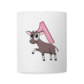 Mädchen 1 Jahre alt Okapi 1. Geburtstag Geschenk - Tasse - Weiß - Vorne