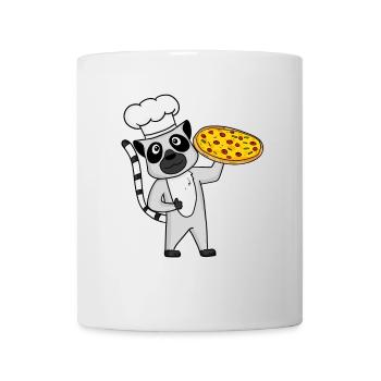 Pizza Maker Pizza Chef Lemur Italian - Mug - white - Front