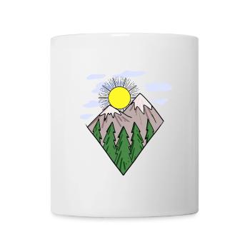 Mountain Mountains Mountain Peaks - Mug - white - Front