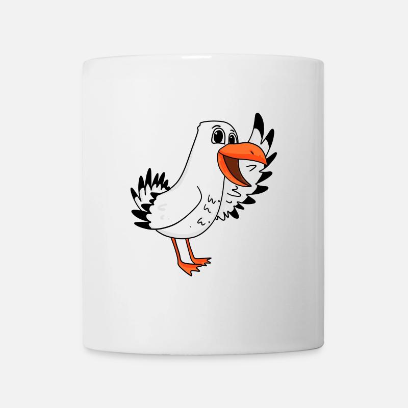 Möwe Begrüßung - Tasse - Weiß