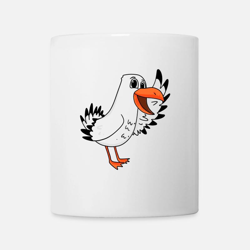 Möwe Begrüßung - Tasse - Weiß