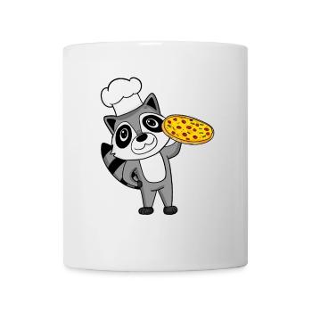 Pizza Maker Pizza Cook Raccoon Italian - Mug - white - Front