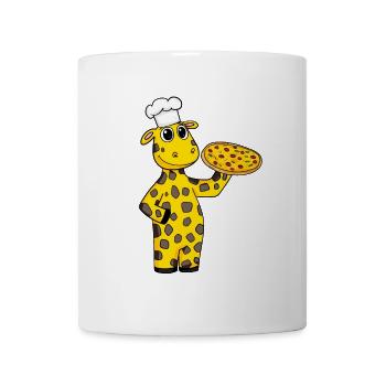 Pizza Maker Pizza Chef Giraffe Italian - Mug - white - Front