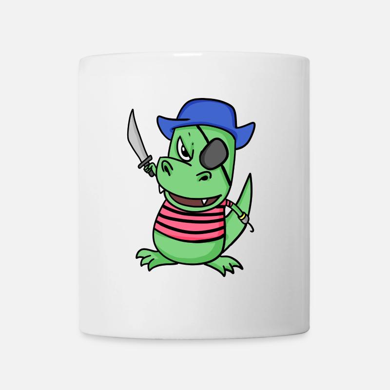 Dinosaur Pirate pour les enfants - Mug blanc - blanc
