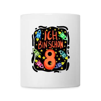 8. Geburtstag 8 Jahre Astronaut Weltall - Tasse - Weiß - Vorne