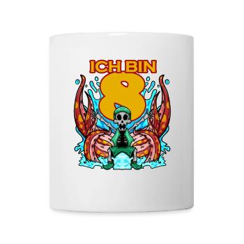 Kinder 8.Geburtstag ich bin 8 Jahre Junge Pirat - Tasse - Weiß - Vorne