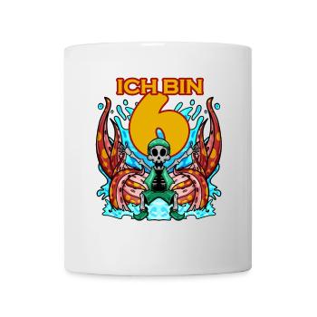 Kinder 6.Geburtstag ich bin 6 Jahre Junge Pirat - Tasse - Weiß - Vorne