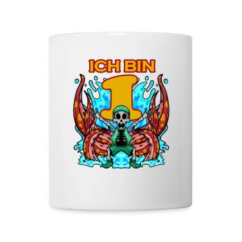 Kinder 1.Geburtstag ich bin 1 Jahre Junge Pirat - Tasse - Weiß - Vorne