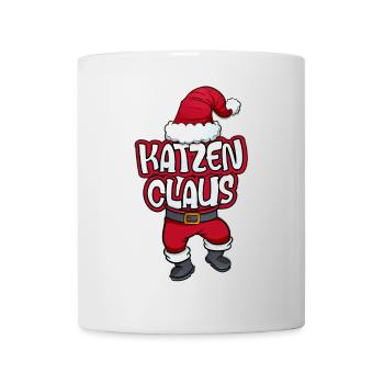 Katzen Claus Weihnachtsmann Kostüm Familien Outfit - Tasse - Weiß - Vorne