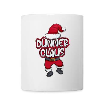 Dünner Claus Weihnachtsmann Kostüm Familien Outfit - Tasse - Weiß - Vorne