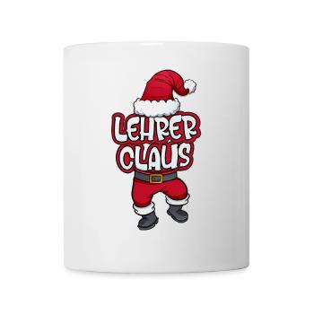 Lehrer Claus Weihnachtsmann Kostüm Familien Outfit - Tasse - Weiß - Vorne
