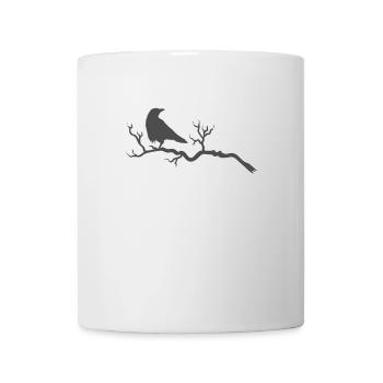 Rabe auf einem Ast Krähe Vogel Tier - Tasse - Weiß - Vorne