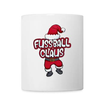Fußball Claus Weihnachtsmann Kostüm Familien - Tasse - Weiß - Vorne