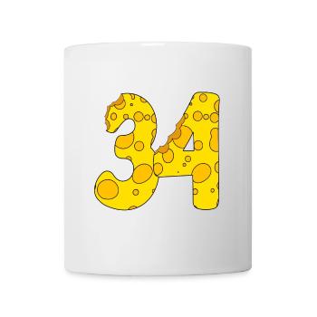 34 Jahre alt - 34. Geburtstag Geschenk - 1934 - Tasse - Weiß - Vorne