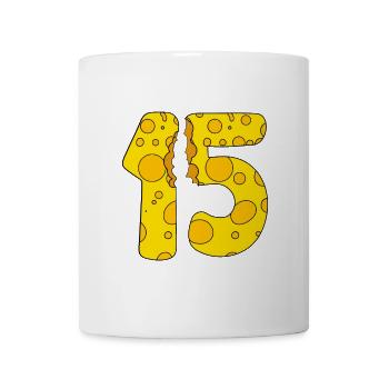 15 Jahre alt Käse - 15. Geburtstag Geschenk - Tasse - Weiß - Vorne