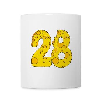 28 Jahre alt - 28. Geburtstag Geschenk - 1921 - Tasse - Weiß - Vorne