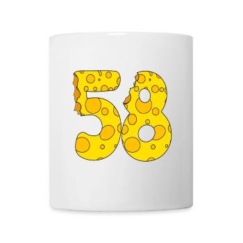 58 Jahre alt - 58. Geburtstag Geschenk - 1958 - Tasse - Weiß - Vorne