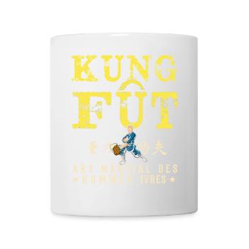 Kung Fût Jeu de mot Rhum Barbecue Buvette Soirée - Mug blanc - blanc - Devant