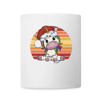 Weihnachtseinhorn Einhorn Einhornpyjama Geschenk - Tasse - Weiß - Vorne