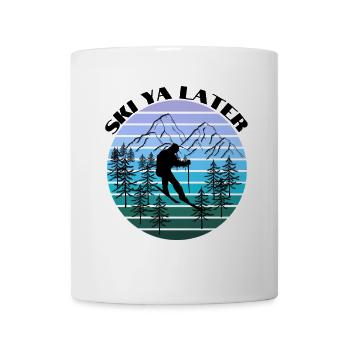 Ski Ya Later - Skiing Winter Sports - Tasse - Weiß - Vorne