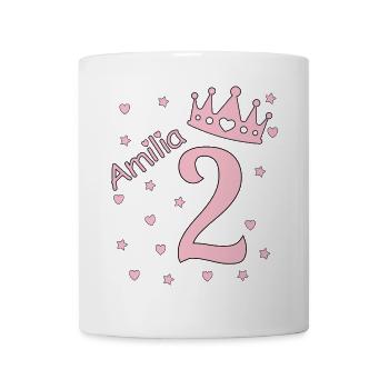 Amilia zweiter Geburtstag - Tasse - Weiß - Vorne