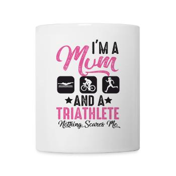 Ich Bin Eine Mutter Und Ein Triathlet - Tasse - Weiß - Vorne