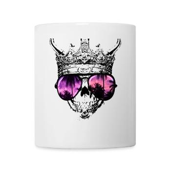 Hipster Skull King - Mug - white - Front