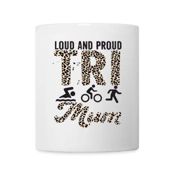 Loud and proud Tri Mum triathlete - Mug - white - Front