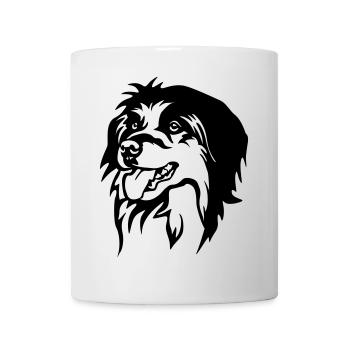Berger des Pyrénées Kopf - Mug - white - Front