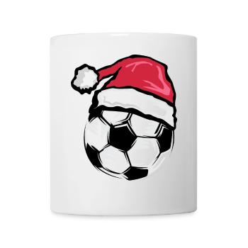 xmas santa claus Fußball Symbol Ball Illustration - Tasse - Weiß - Vorne