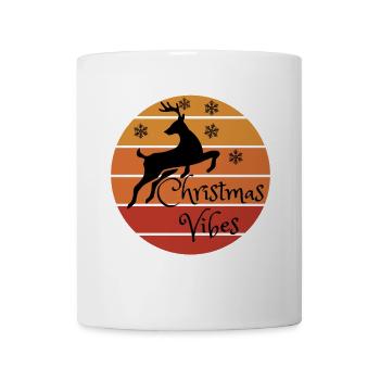 Christmas Vibes - Retro Christmas Vibes - Tasse - Weiß - Vorne