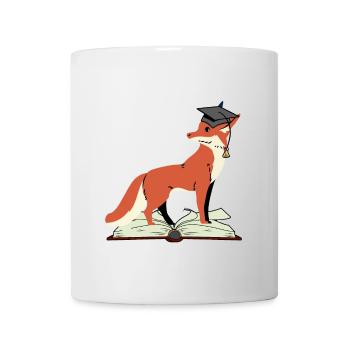 Fox Abitur learn smart wise wisdom wise - Mug - white - Front