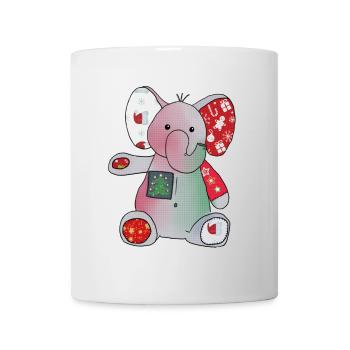 Weihnachtselefant - Tasse - Weiß - Vorne