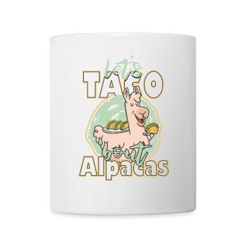 Let's Taco Bout Alpacas Funny Llamas - Mug - white - Front