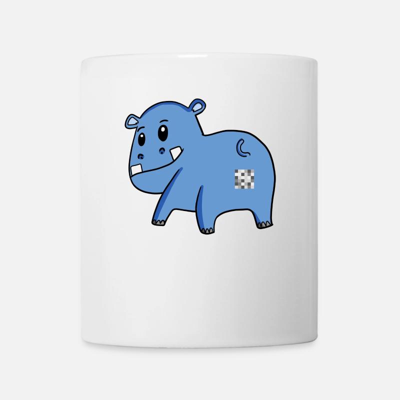 Hippo Ass - Hippopotame Butt - Mug blanc - blanc