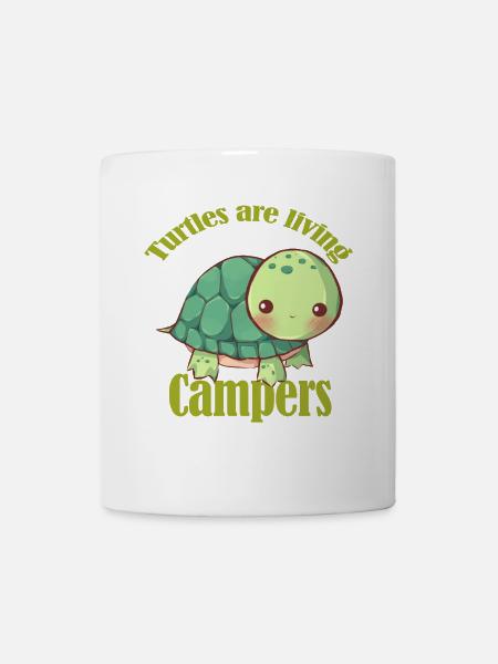 Schildkröten sind lebende Wohnwagen - Tasse - Weiß