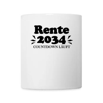Rente 2034 Ruhestand Rentner Renteneintritt - Tasse - Weiß - Vorne