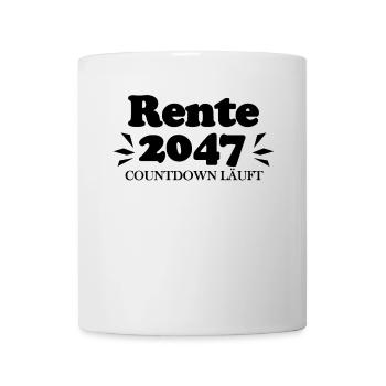 Rente 2047 Ruhestand Rentner Renteneintritt - Tasse - Weiß - Vorne