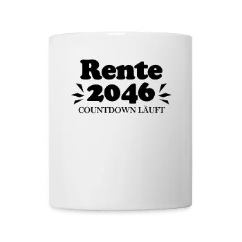 Rente 2046 Ruhestand Rentner Renteneintritt - Tasse - Weiß - Vorne