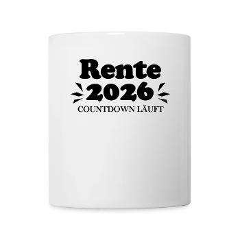 Rente 2026 Ruhestand Rentner Renteneintritt - Tasse - Weiß - Vorne