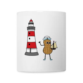 maritime peanut child sailor lighthouse ahoy - Mug - white - Front
