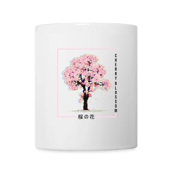 Sakura Cherry Blossoms Japan Fans Anime Glitch - Tasse - Weiß - Vorne