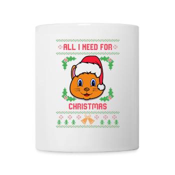 All I Need For Christmas is My Cat Ugly Christmas - Mug - white - Front