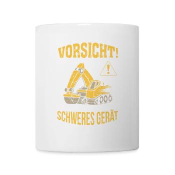Bagger Baggerfahrer Baugeräteführer Schweres Gerät - Tasse - Weiß - Vorne