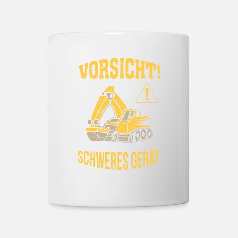 Bagger Baggerfahrer Baugeräteführer Schweres Gerät - Tasse - Weiß
