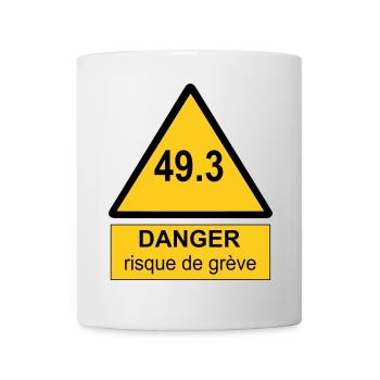 49.3 danger - Mug blanc - blanc - Devant